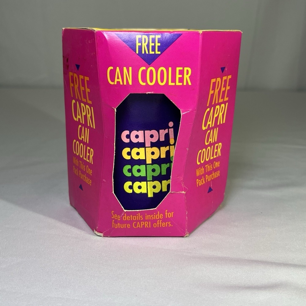 Vintage Capri Can Cooler Koozies Cigarettes 90s Giveaway Free With Purchase‎